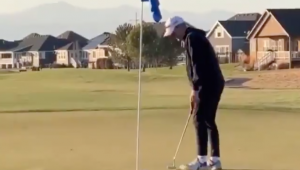 Golfer misses eagle