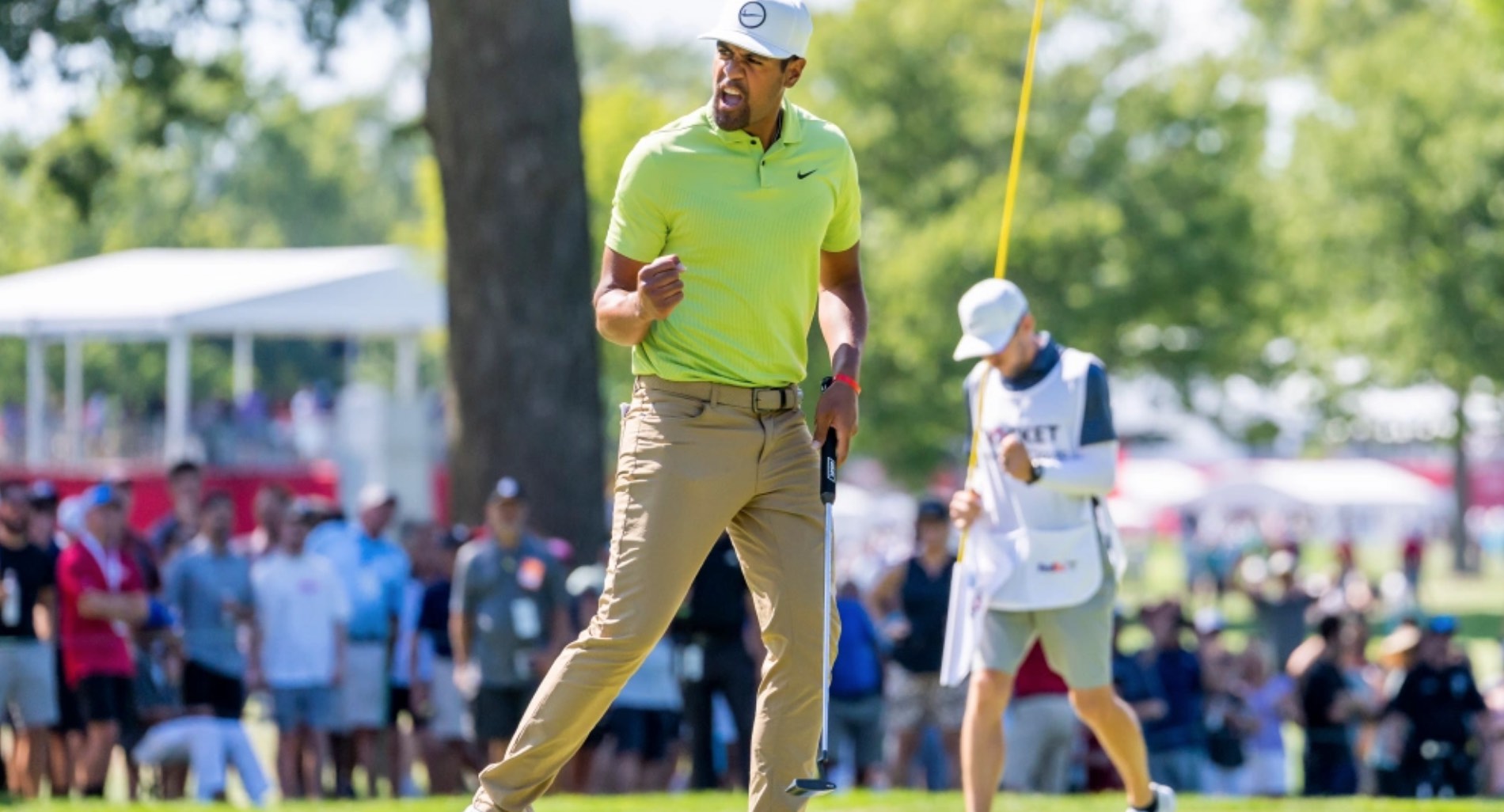 Shop Tony Finau's fresh, white final-round look at the Mexico Open