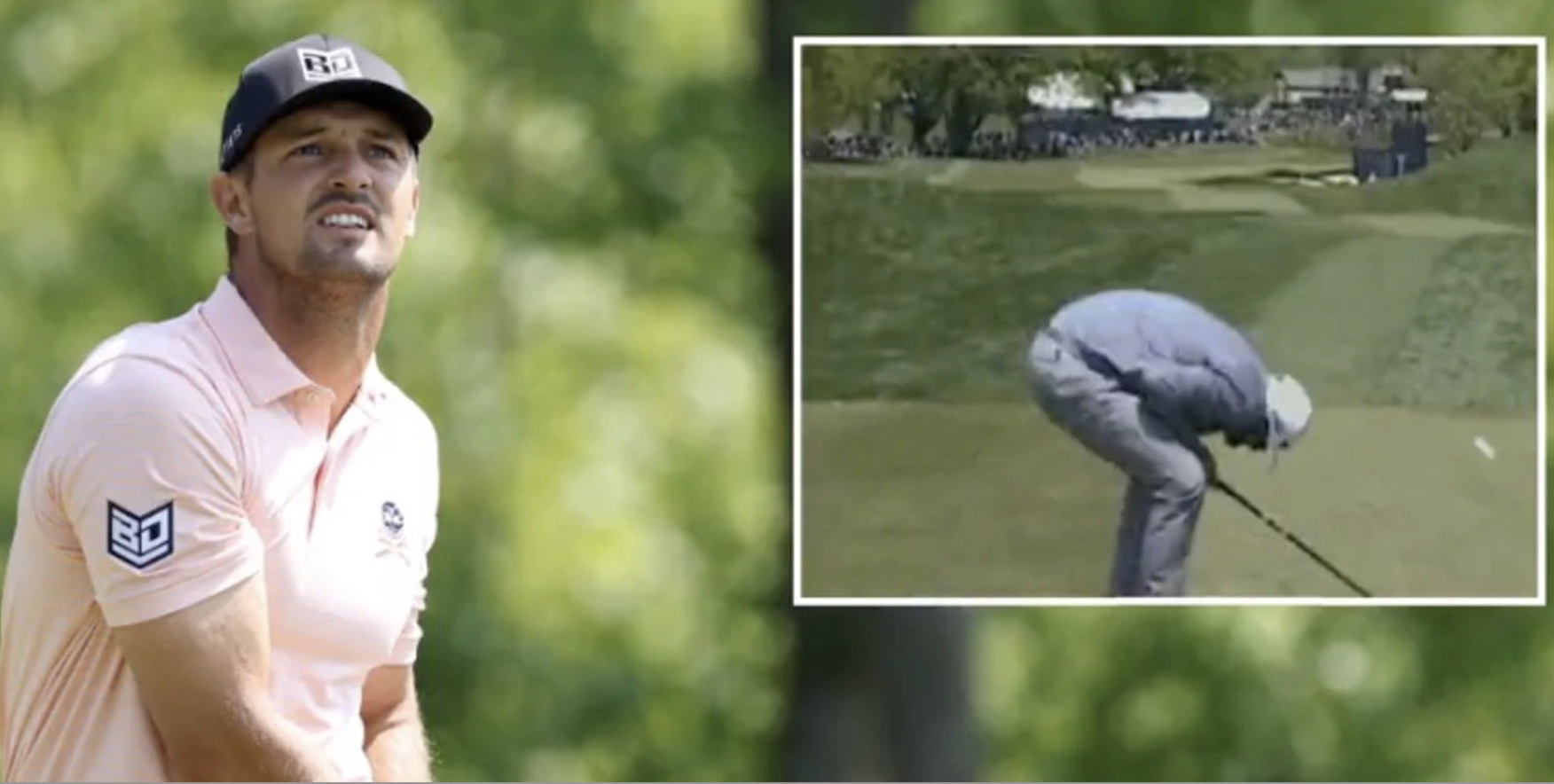 Watch: DeChambeau tee shot hits PGA competitor