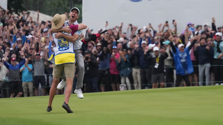 Nick Taylor Candian Open celebrates