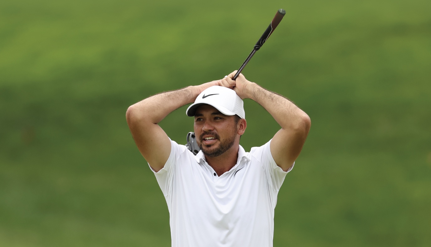 Jason Day hands on head