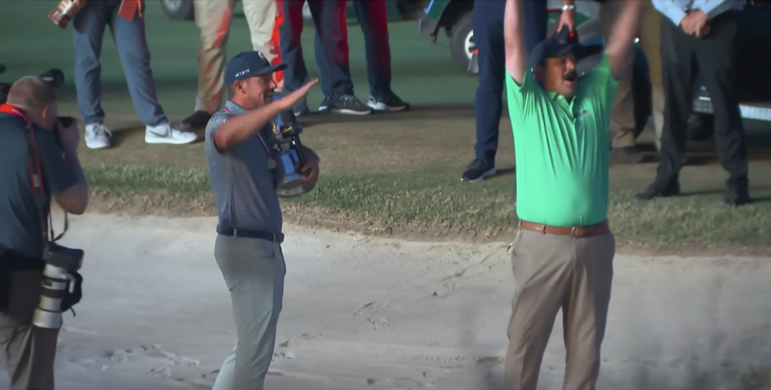 Johnson Wagner recreates Bryson DeChambeau winning bunker shot