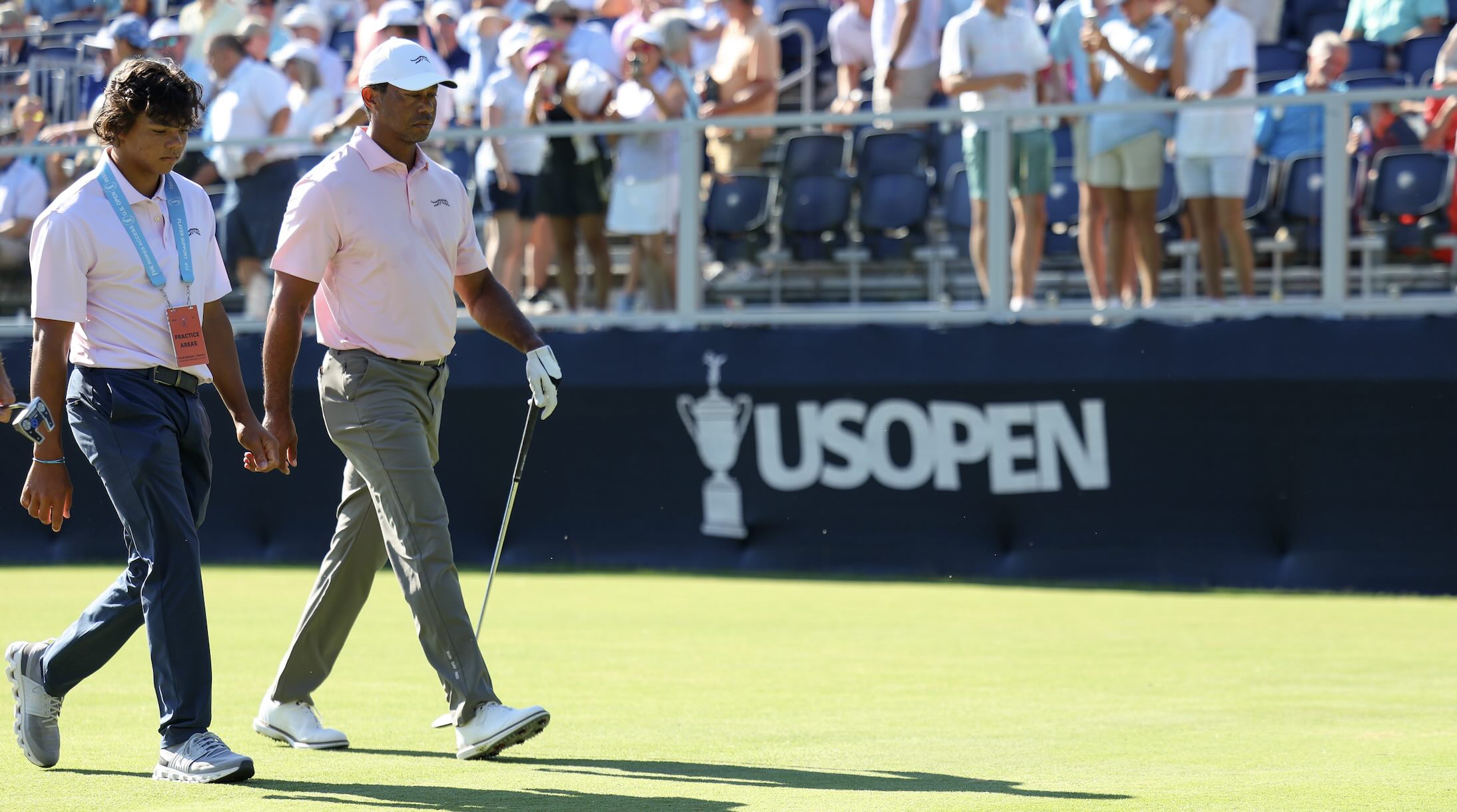 Tiger Woods Charlie Woods 11 June 2024 Andrew Redington Getty Images