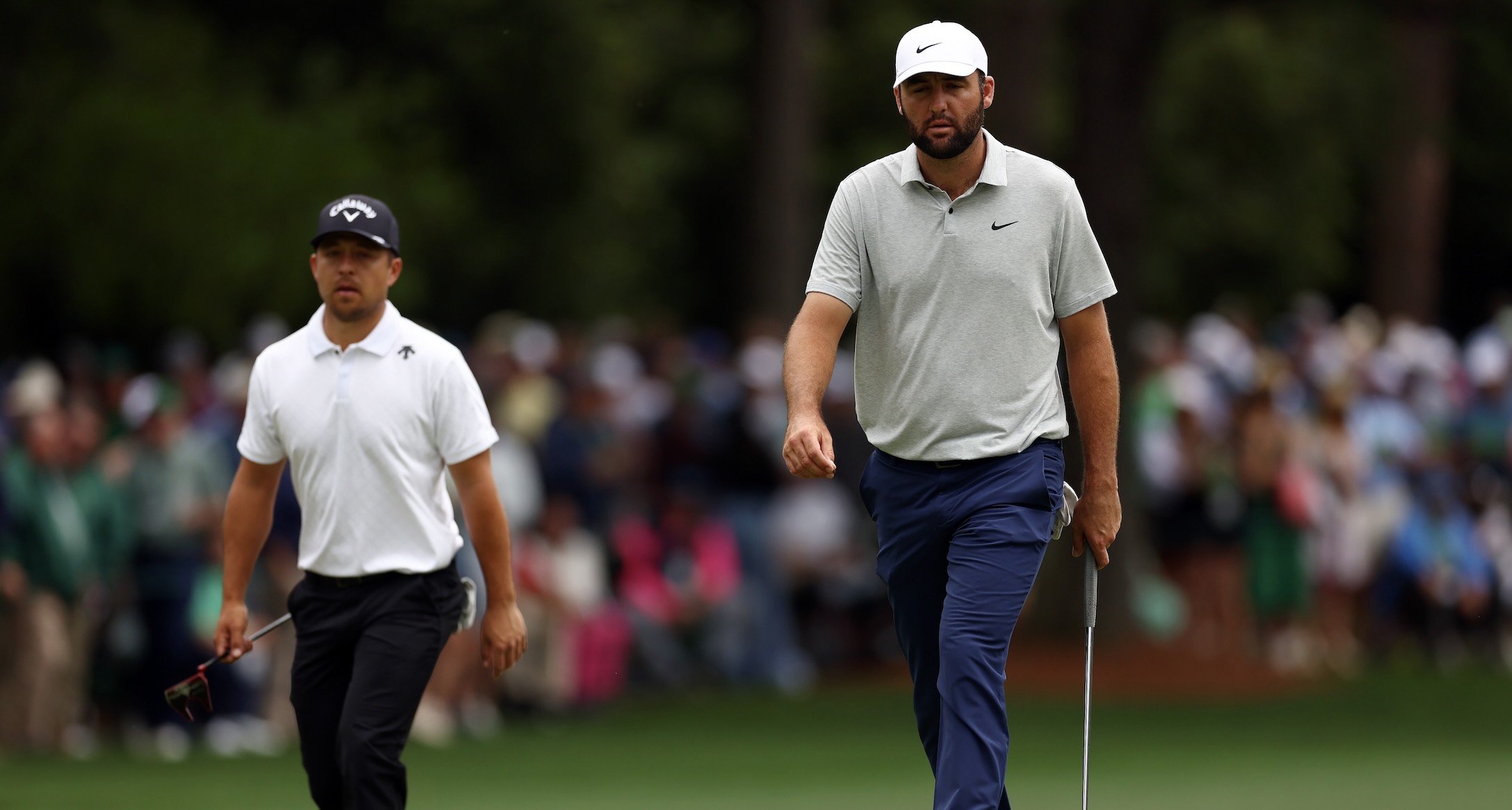 Xander Schauffele Scottie Scheffler 11 April 2024 Maddie Meyer Getty Images