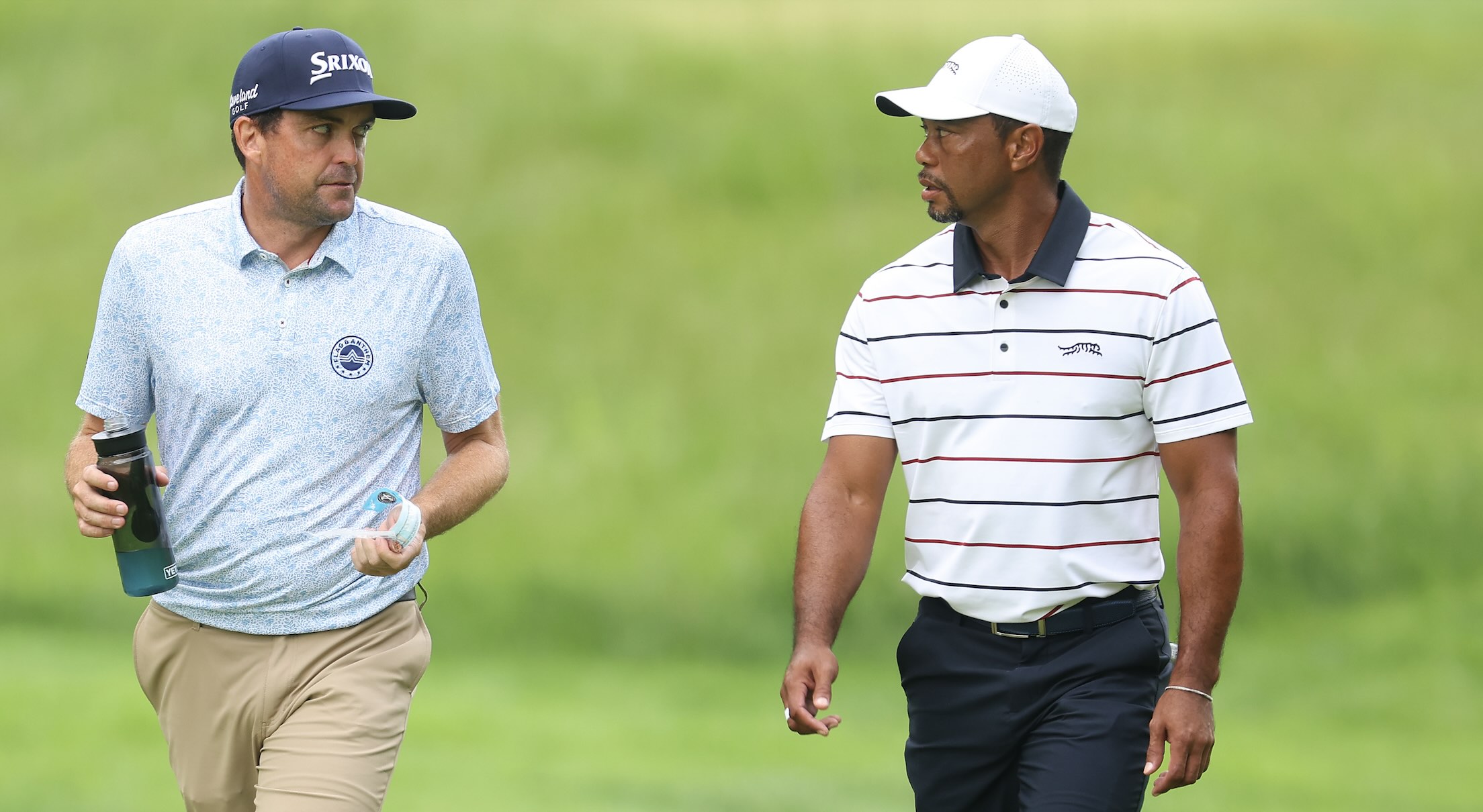 Keegan Bradley Tiger Woods 17 May 2024 Michael Reaves Getty Images