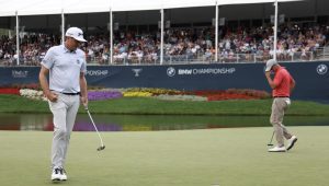 Keegan Bradley Adam Scott 25 Aug 2024 Harry How Getty Images