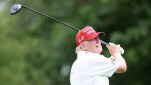 Donald Trump 2023 golf Mike Stobe Getty Images