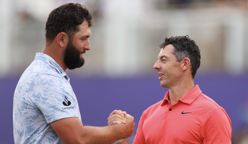 Jon Rahm Rory McIlroy 2023 Andrew Redington Getty Images