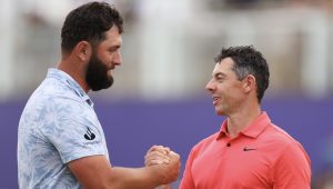 Jon Rahm Rory McIlroy 2023 Andrew Redington Getty Images