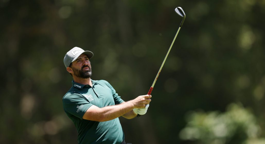 NAIROBI, KENYA - FEBRUARY 20: John Parry of England looks on following his second shot on the ninth hole on day one of the Magical Kenya Open 2025 at Muthaiga Golf Club on February 20, 2025 in Nairobi, Kenya. (Photo by Luke Walker/Getty Images)