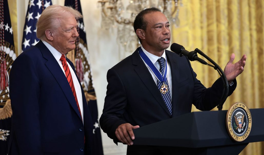 Donald Trump Tiger Woods Win McNamee Getty Images